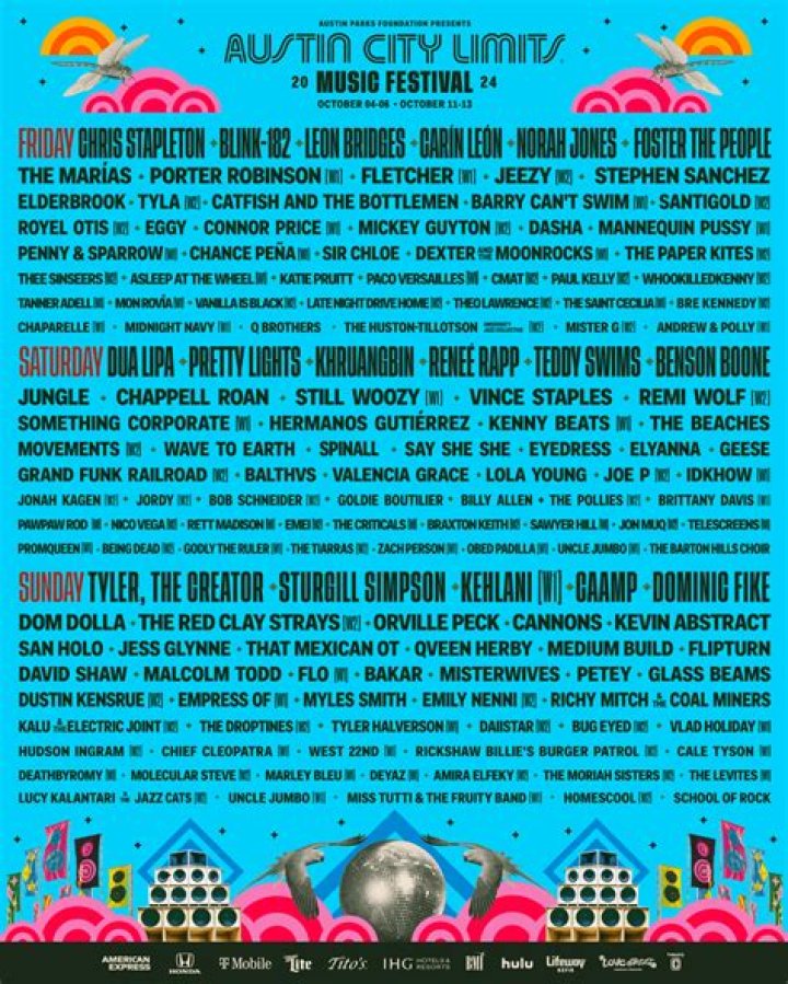 Austin City Limits Reveals The Lineup For 2024