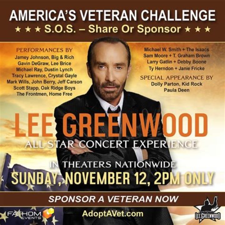 Lee Greenwood Partners With Dallas Cowboys To Challenge America To Honor Veterans