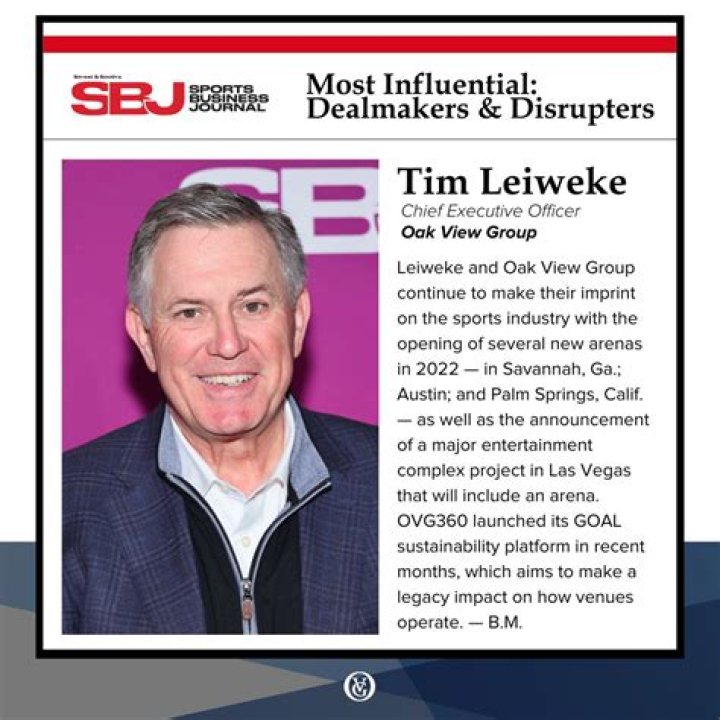 Tim Leiweke's Oak View Group Announces Arena Alliance Members