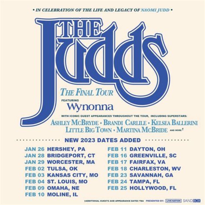 Wynonna Judd Announces Additional Dates for The Judds: The Final Tour